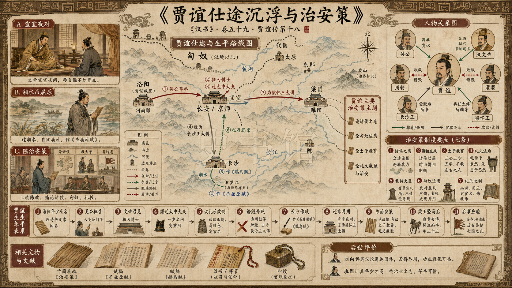 《汉书》贾谊传第十八章节配图