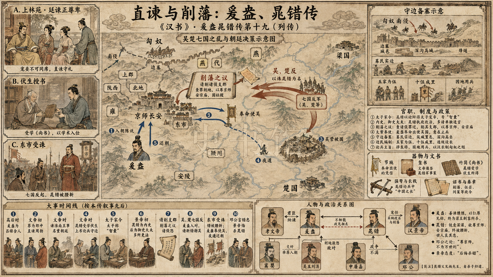 《汉书》爰盎晁错传第十九章节配图