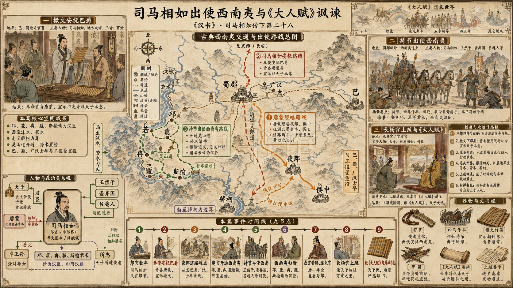 《汉书》司马相如传下第二十八章节配图