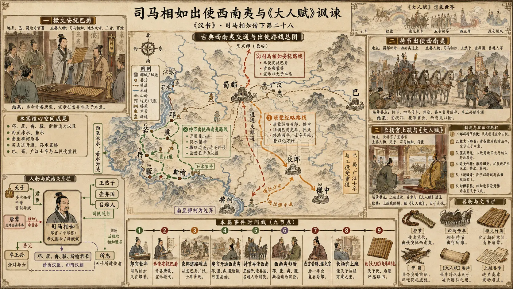 《汉书》司马相如传下第二十八章节配图