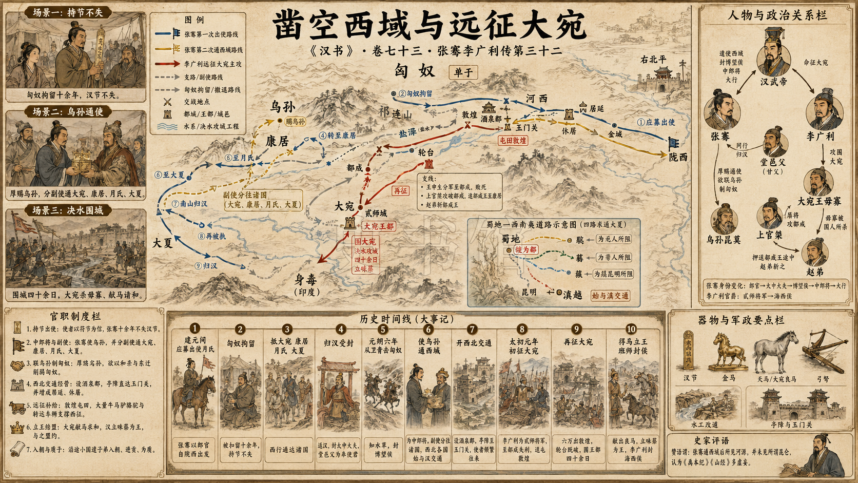 《汉书》张骞李广利传第三十二章节配图