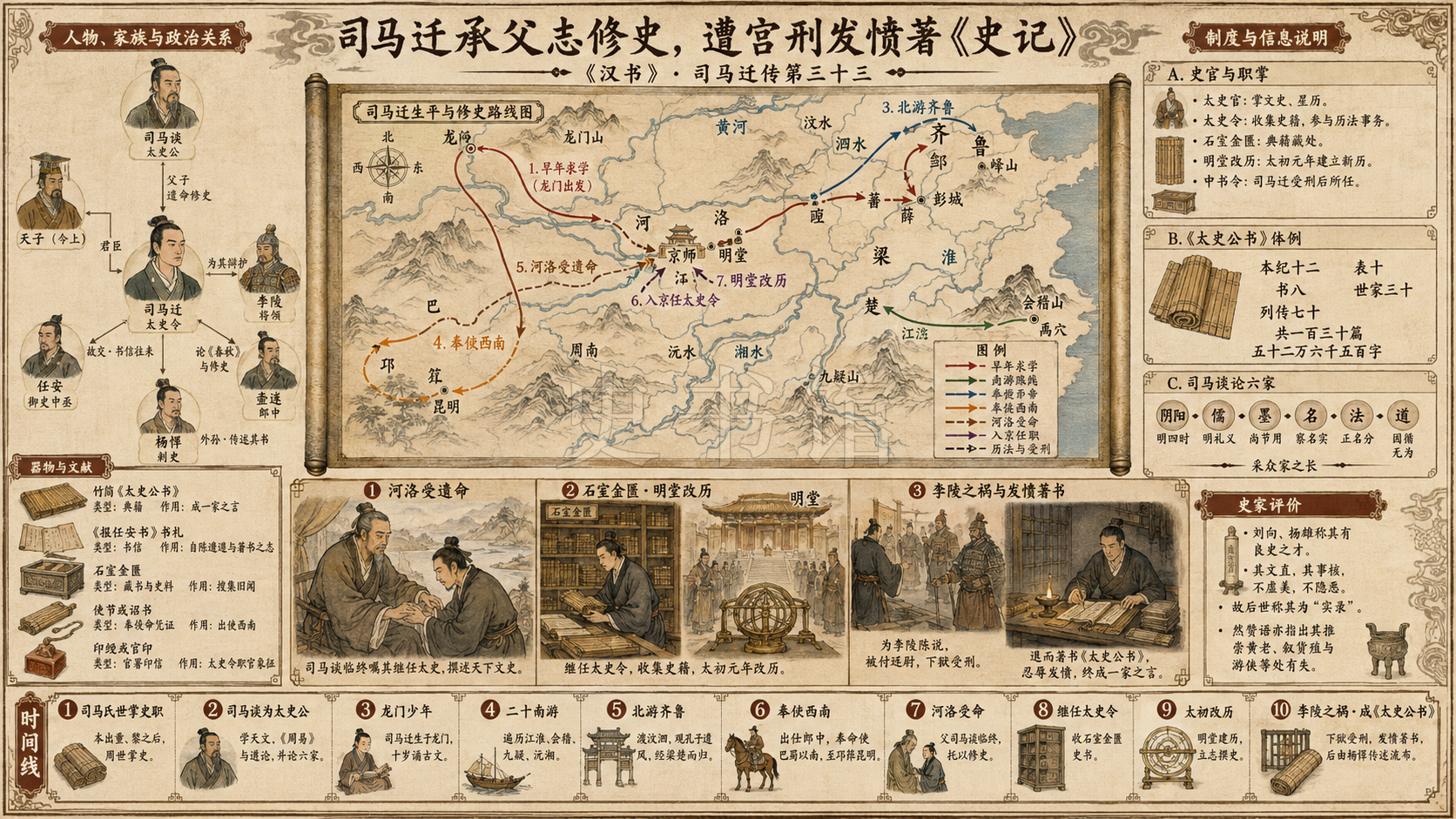 《汉书》司马迁传第三十三章节配图