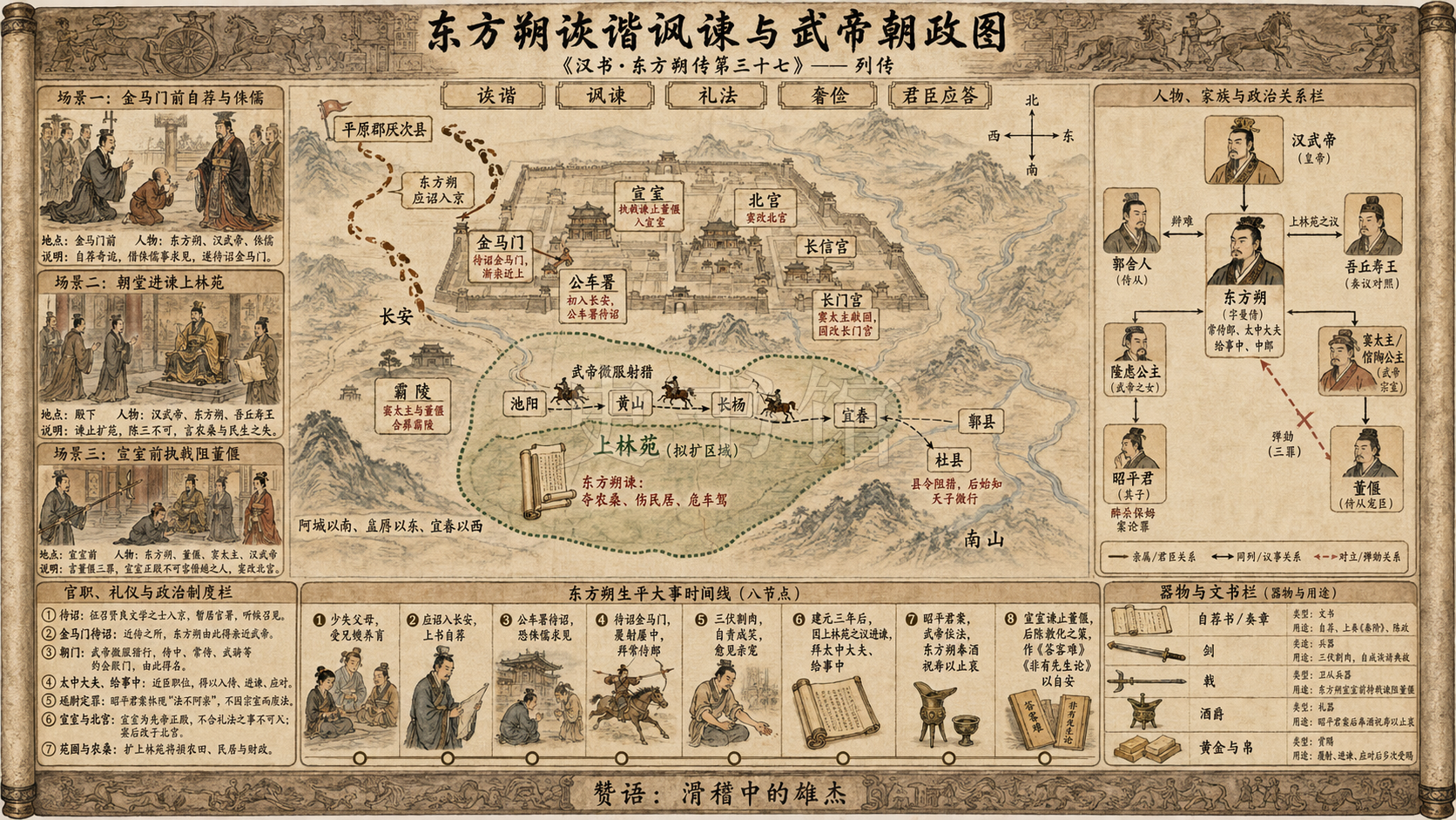 《汉书》东方朔传第三十七章节配图