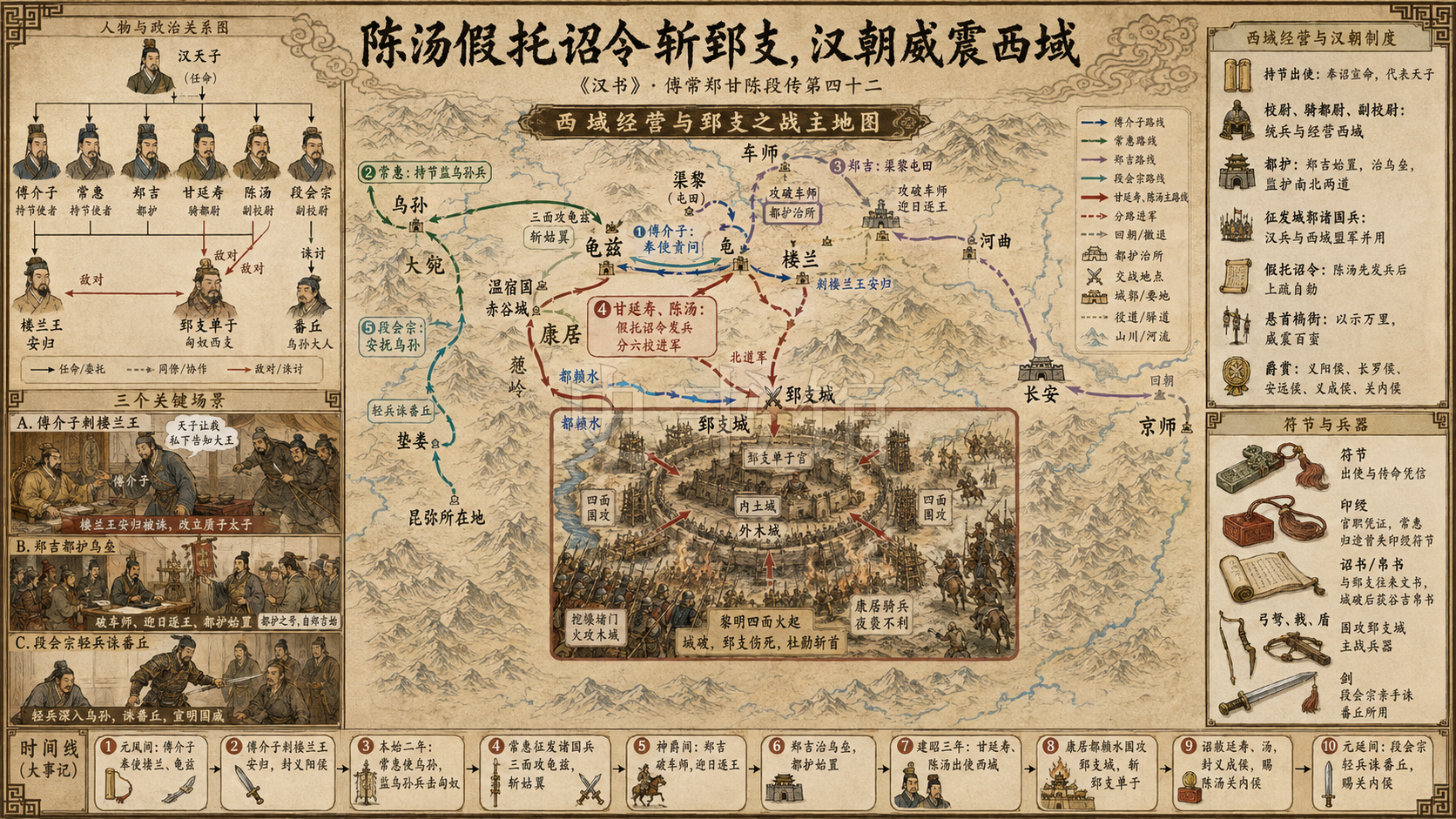 《汉书》傅常郑甘陈段传第四十二章节配图