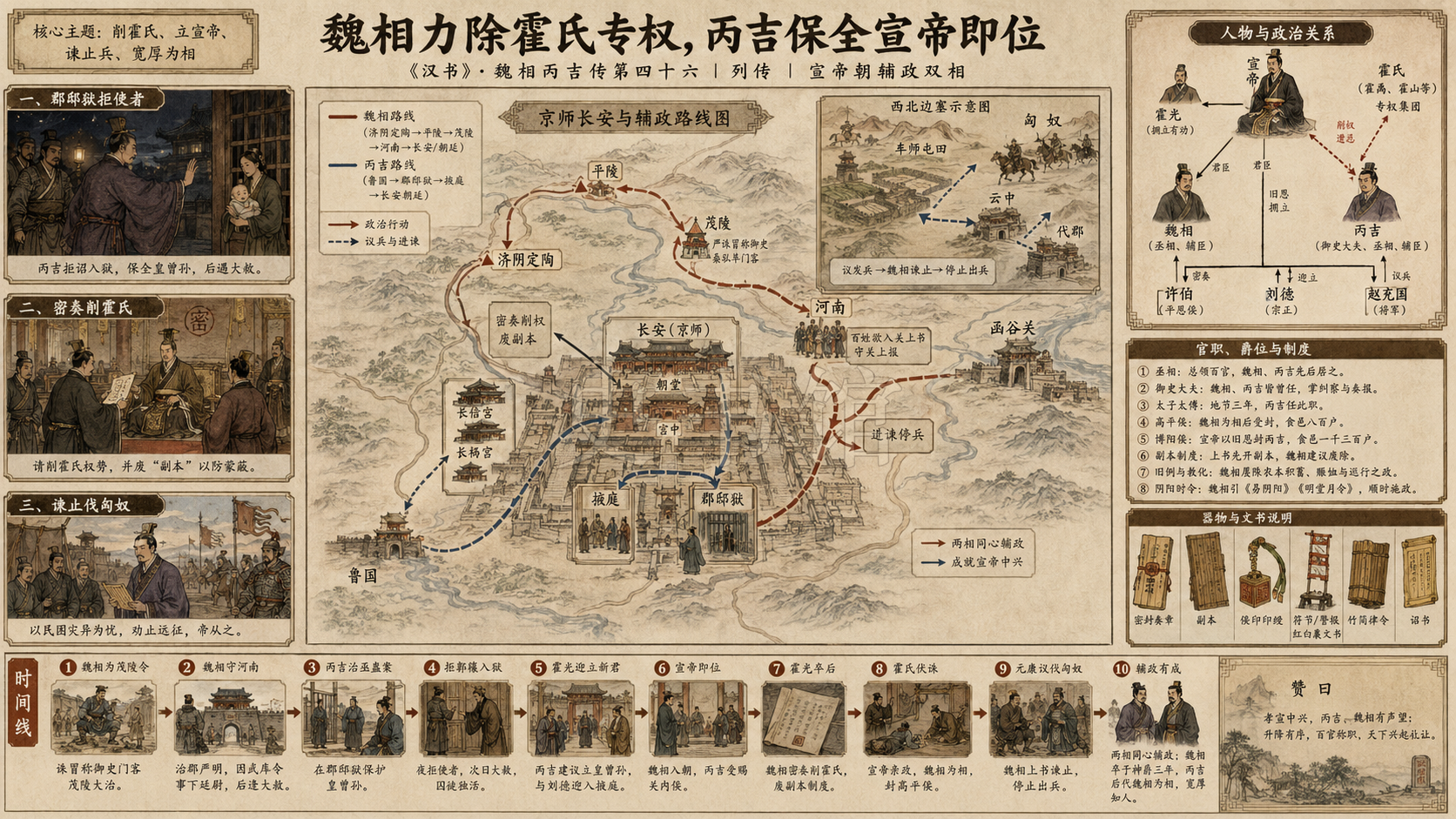 《汉书》魏相丙吉传第四十六章节配图