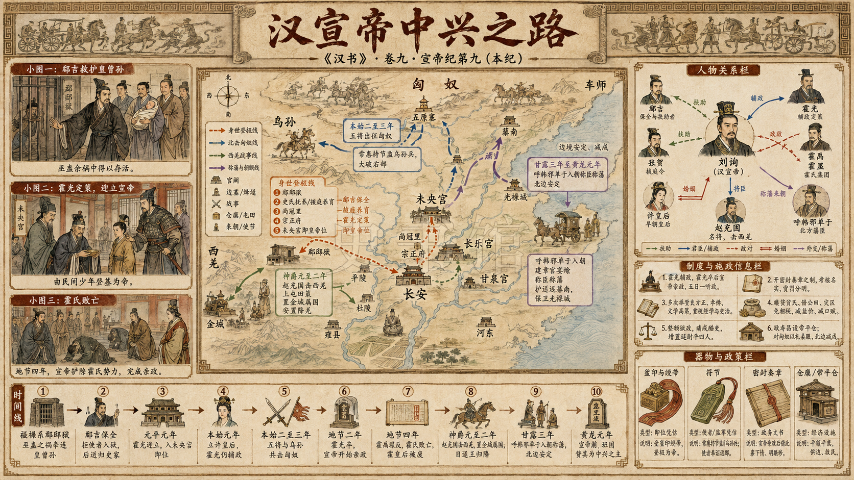 《汉书》宣帝纪第九章节配图