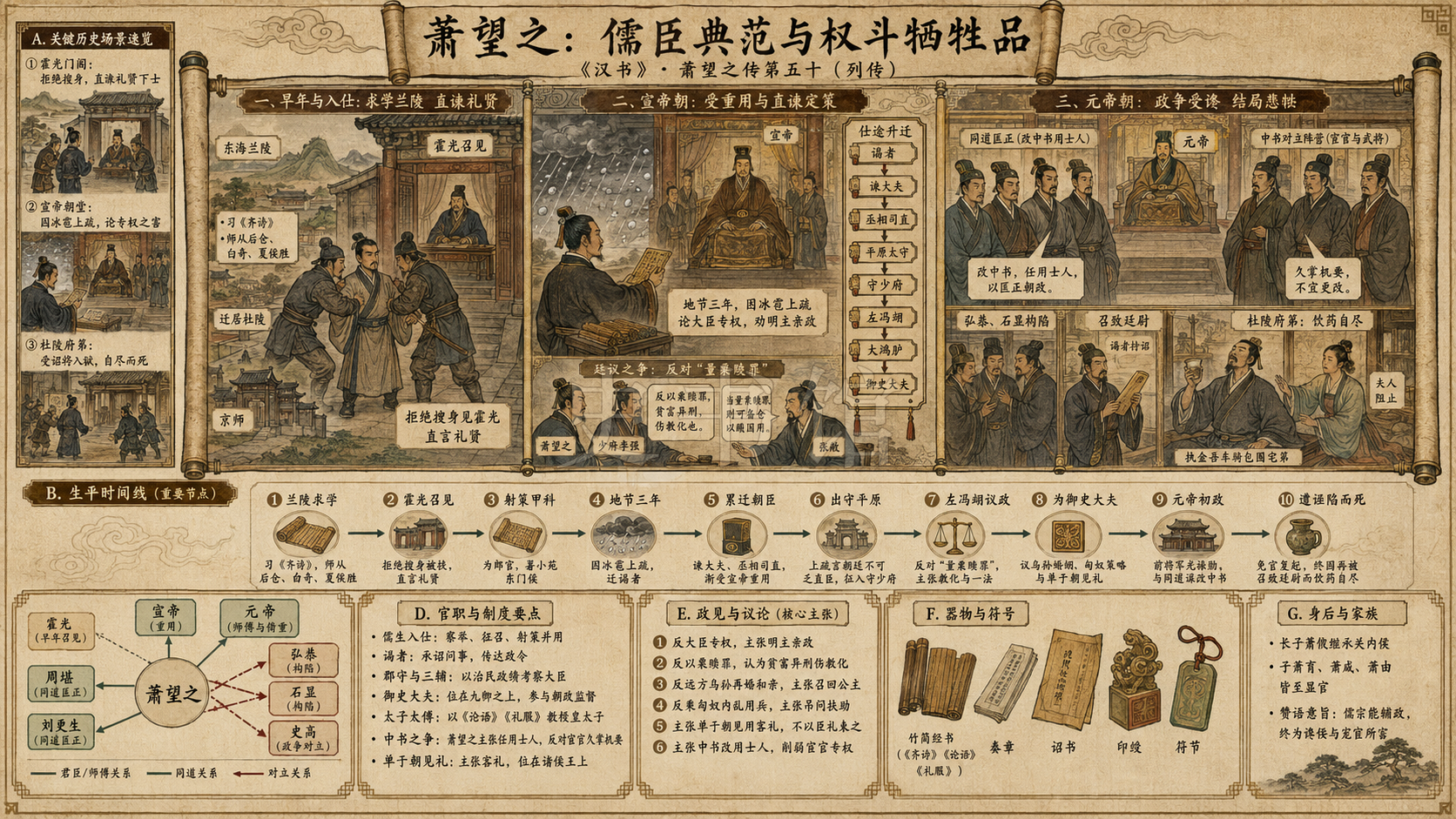 《汉书》萧望之传第五十章节配图