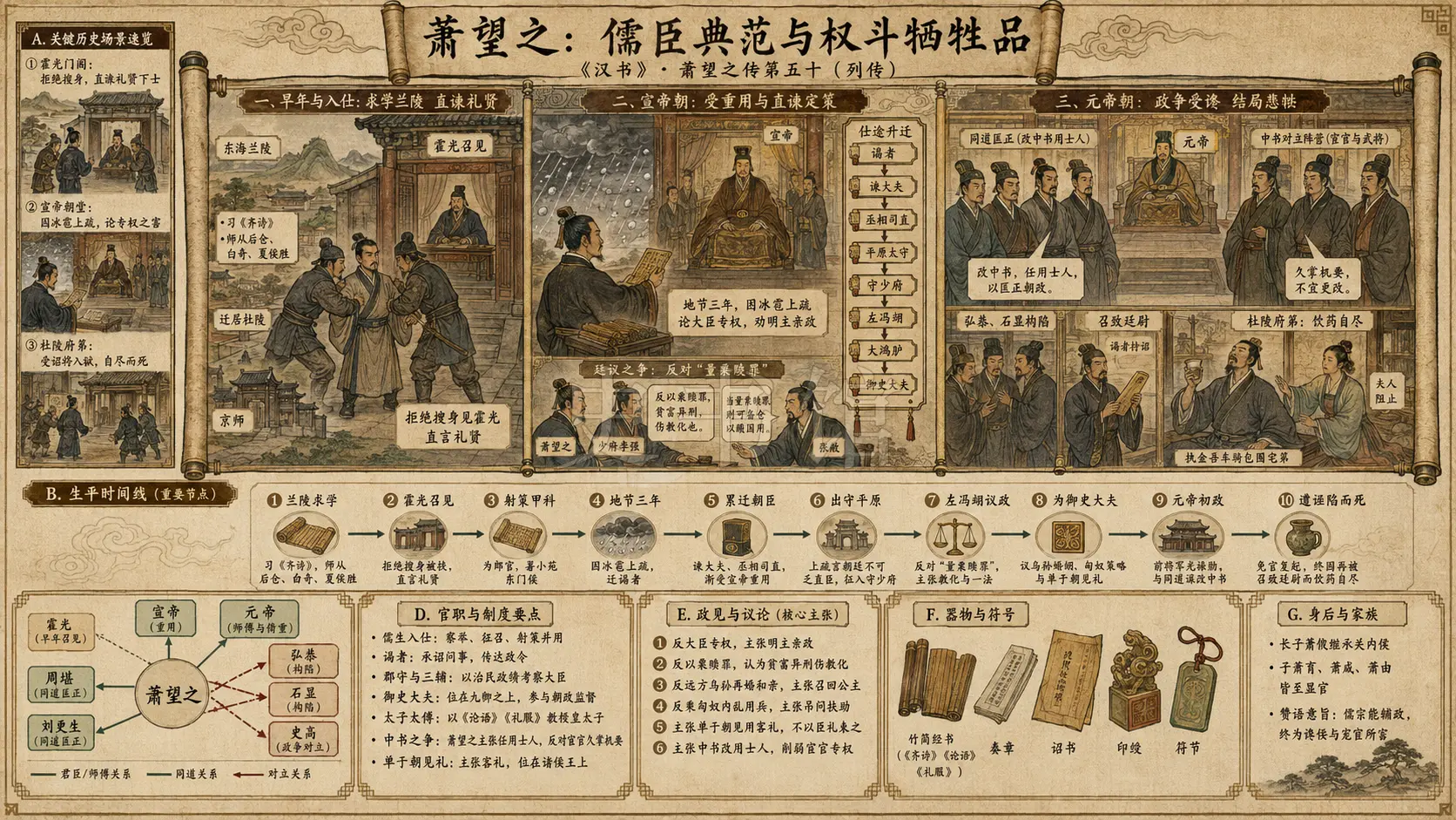 《汉书》萧望之传第五十章节配图
