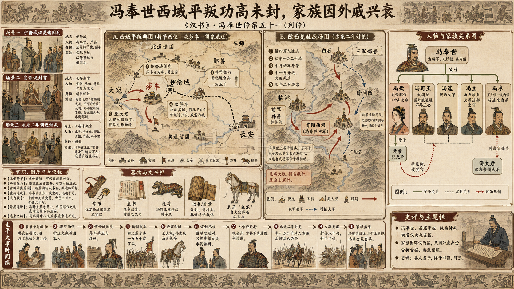 《汉书》冯奉世传第五十一章节配图
