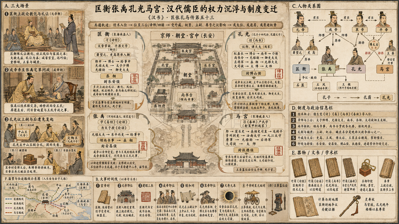 《汉书》匡张孔马传第五十三章节配图