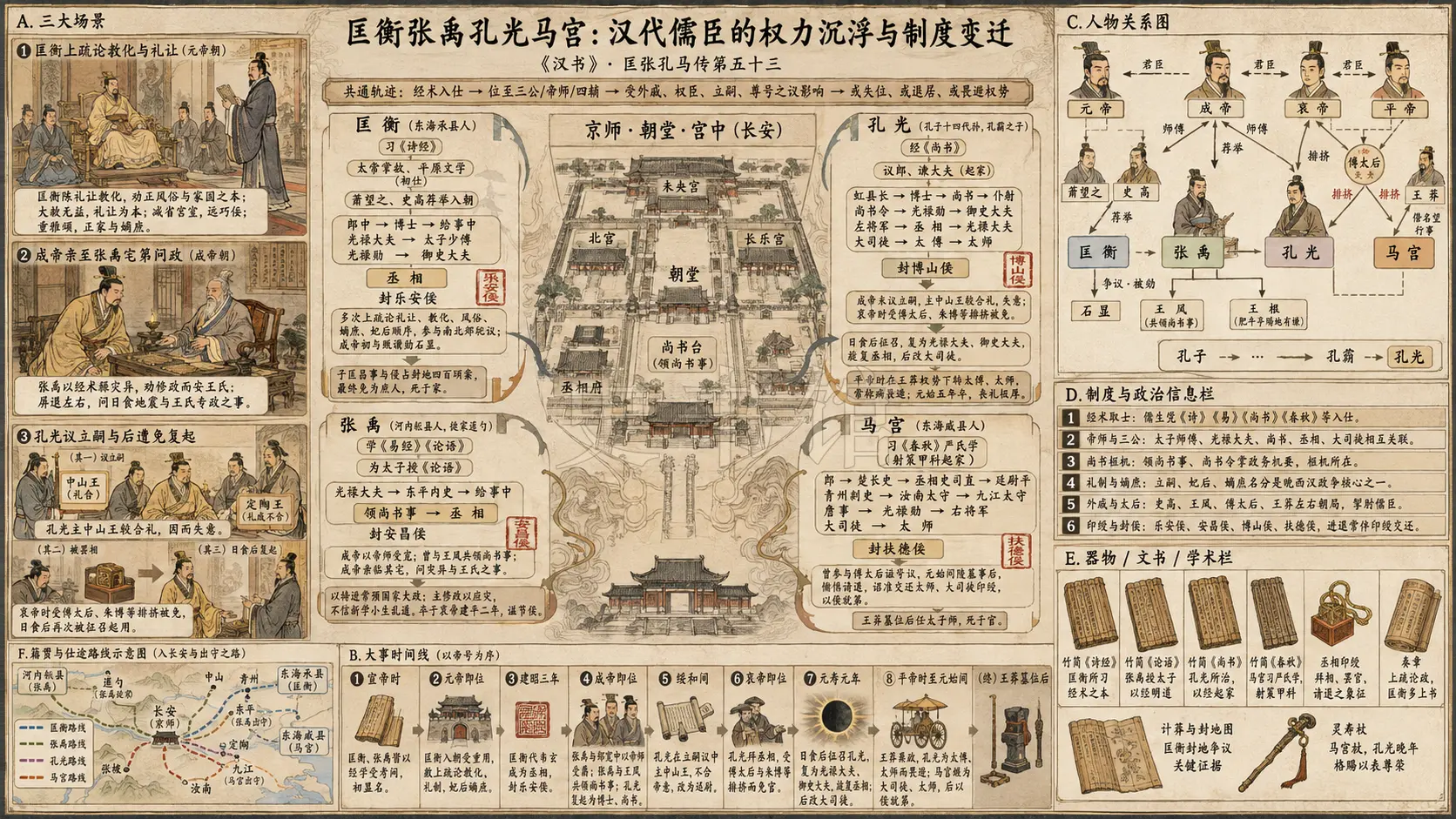 《汉书》匡张孔马传第五十三章节配图
