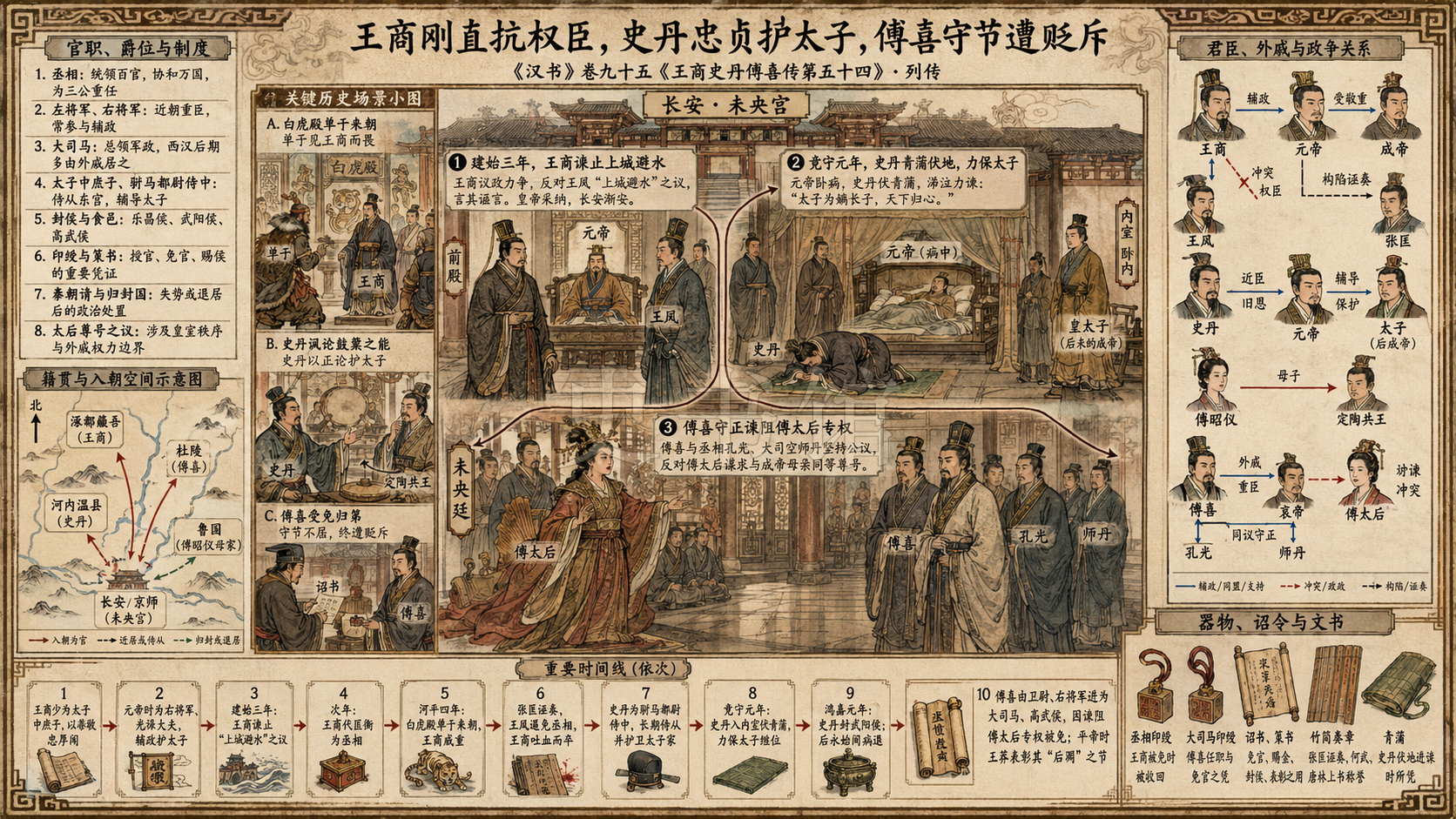 《汉书》王商史丹傅喜传第五十四章节配图