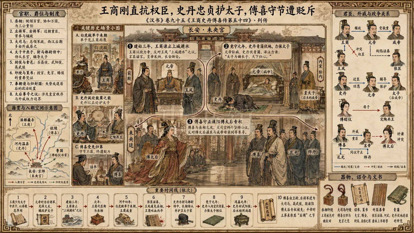 《汉书》王商史丹傅喜传第五十四章节配图