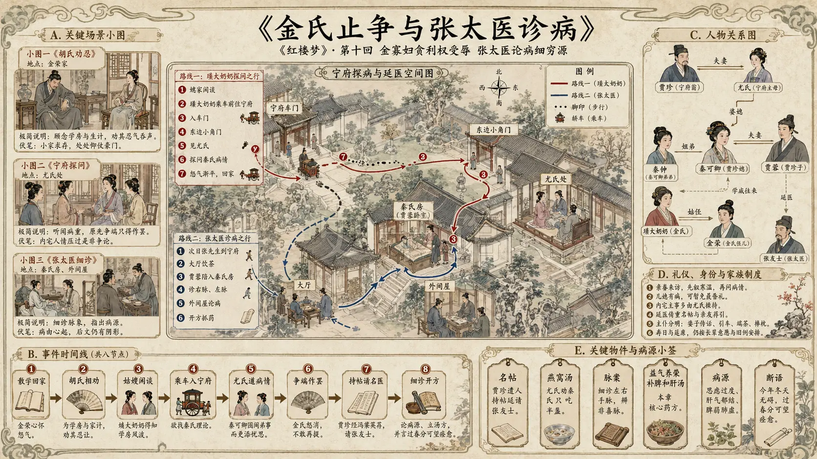 《红楼梦》正文 第十回金寡妇贪利权受辱张太医论病细穷源章节配图