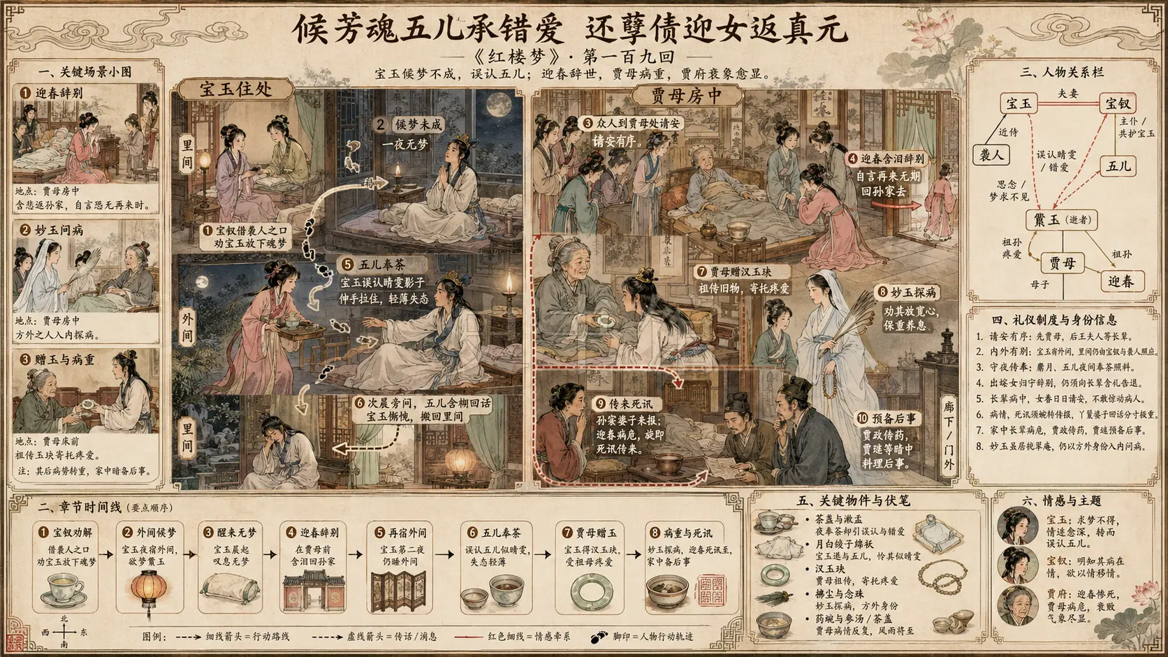 《红楼梦》正文 第一百九回候芳魂五儿承错爱还孽债迎女返真元章节配图