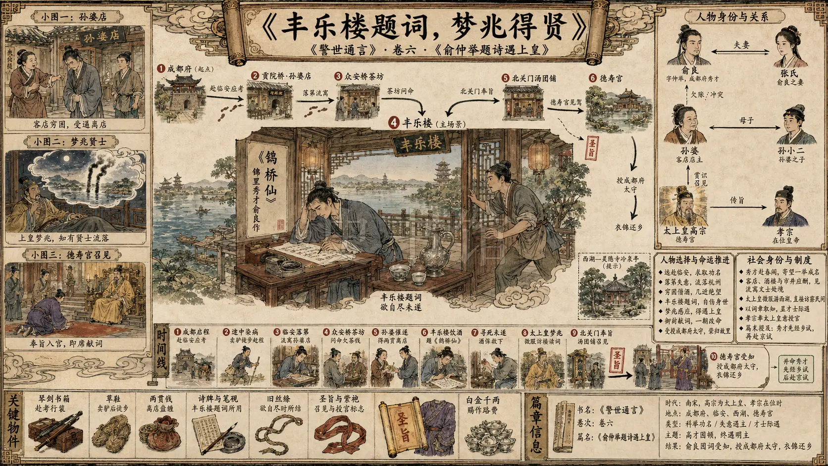 《警世通言》正文 卷六俞仲举题诗遇上皇章节配图