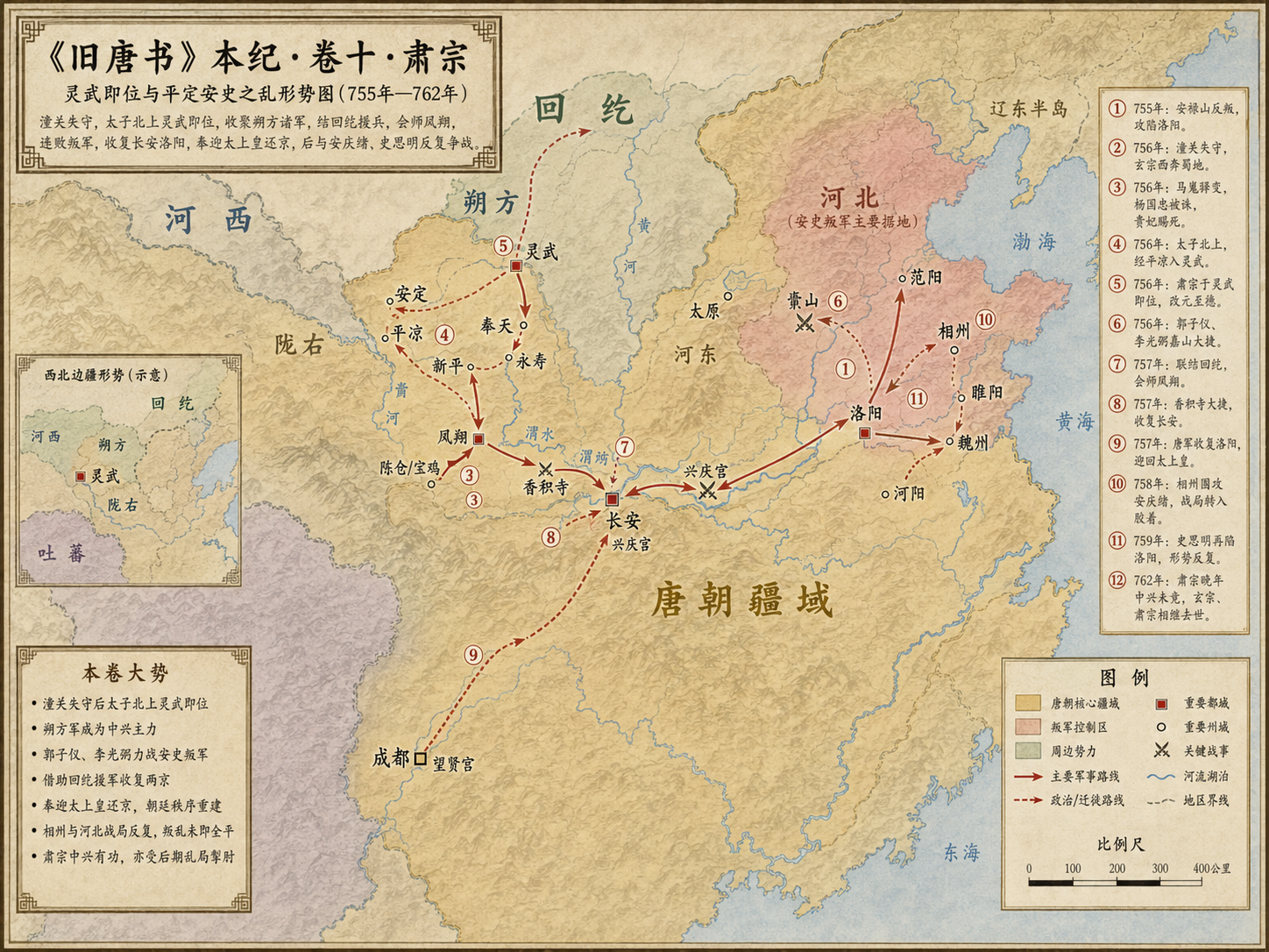 《旧唐书》本纪 卷十肃宗章节配图