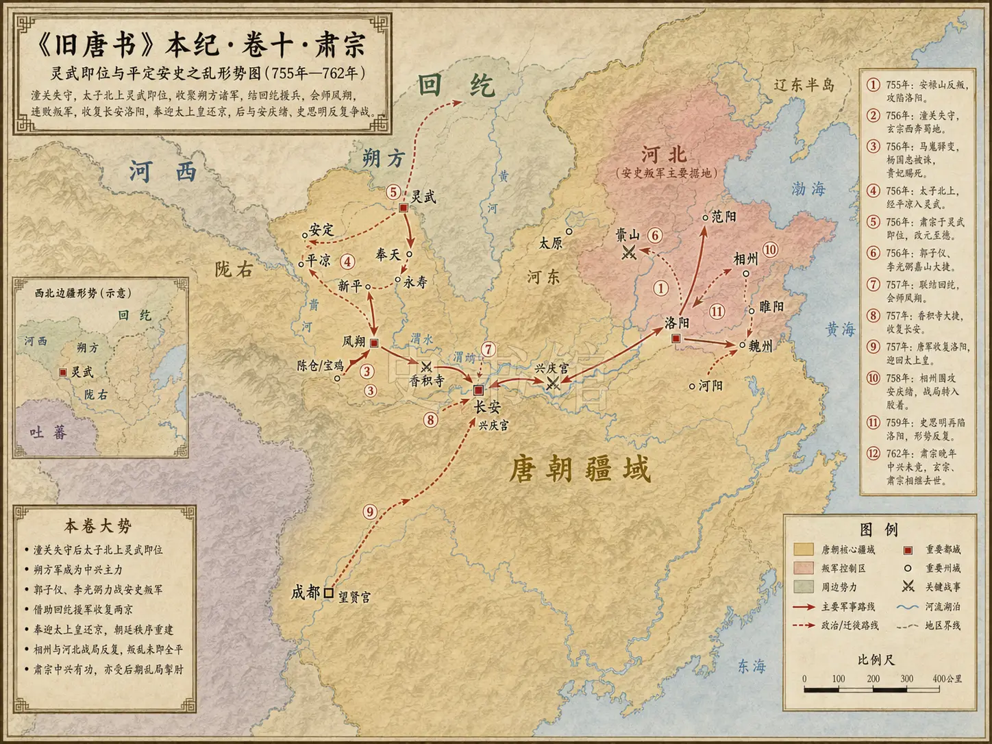 《旧唐书》本纪 卷十肃宗章节配图