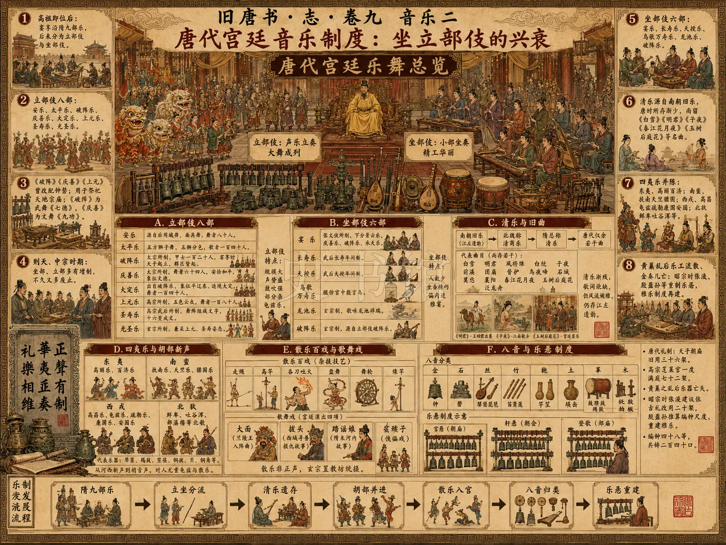 《旧唐书》志 卷九音乐二章节配图