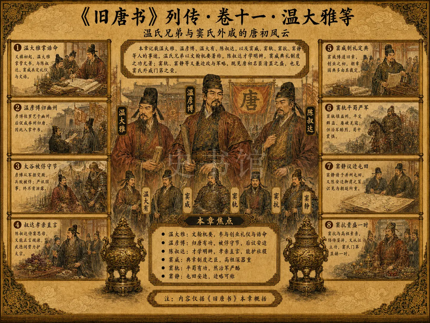 《旧唐书》列传 卷十一温大雅等章节配图