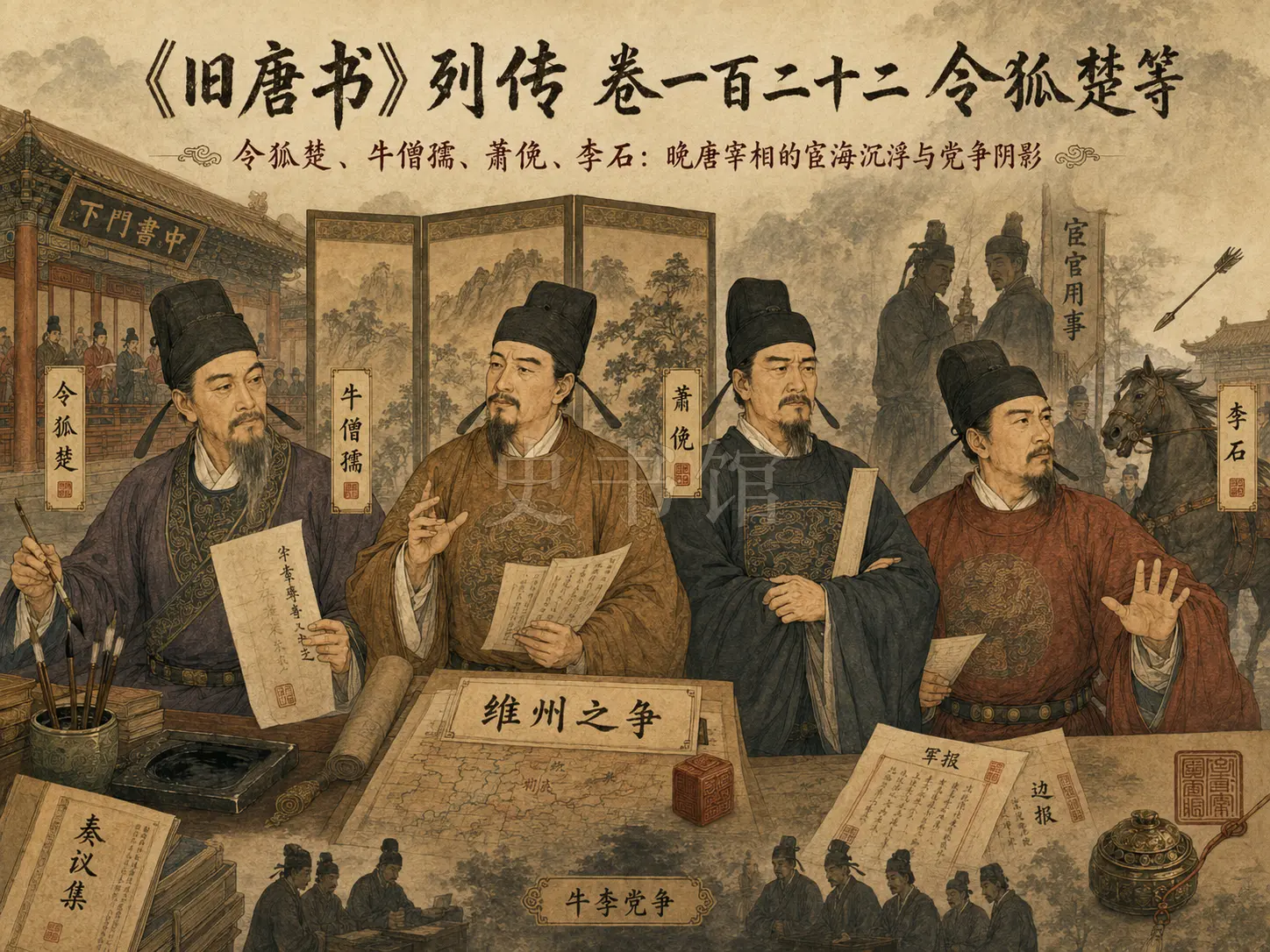 《旧唐书》列传 卷一百二十二令狐楚等章节配图