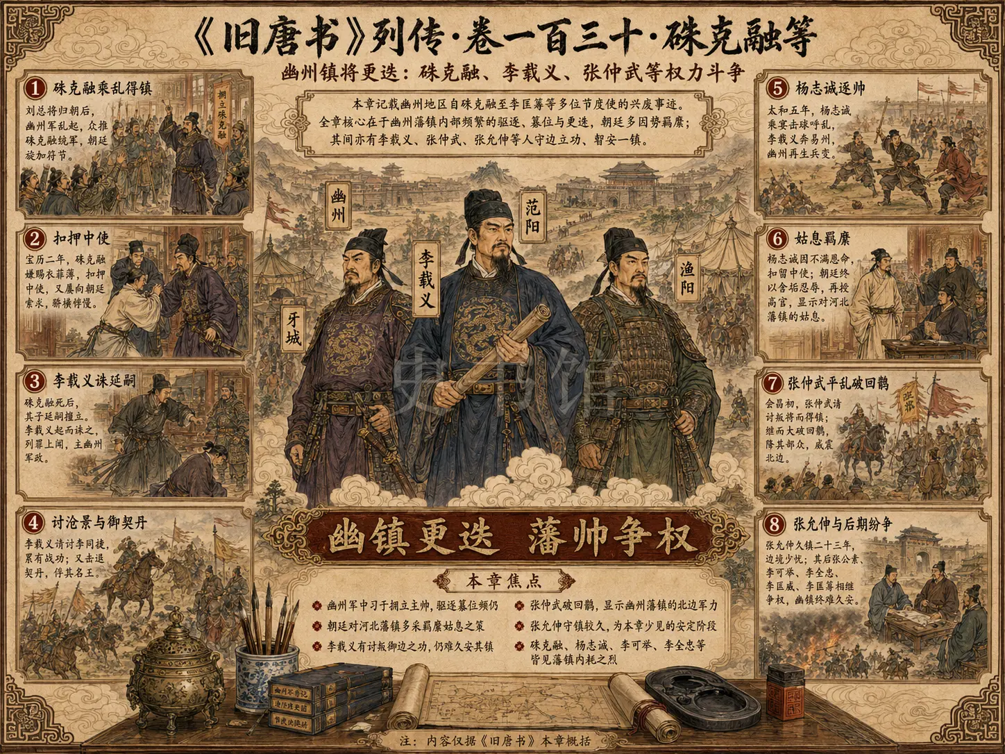 《旧唐书》列传 卷一百三十硃克融等章节配图