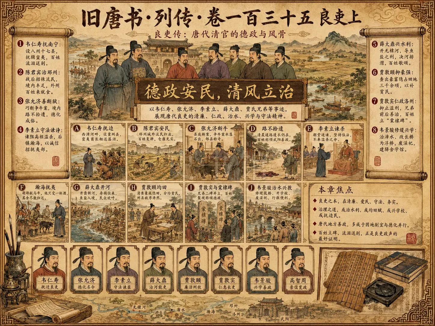 《旧唐书》列传 卷一百三十五良吏上章节配图