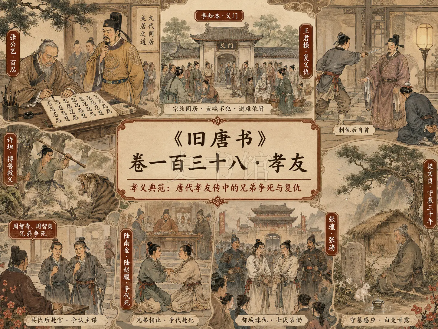 《旧唐书》列传 卷一百三十八孝友章节配图