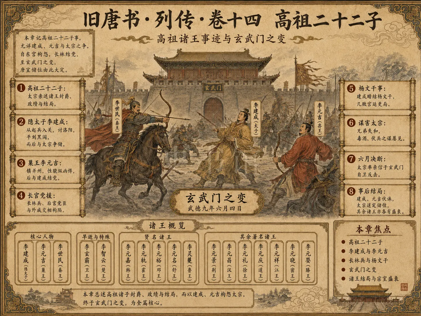 《旧唐书》列传 卷十四高祖二十二子章节配图