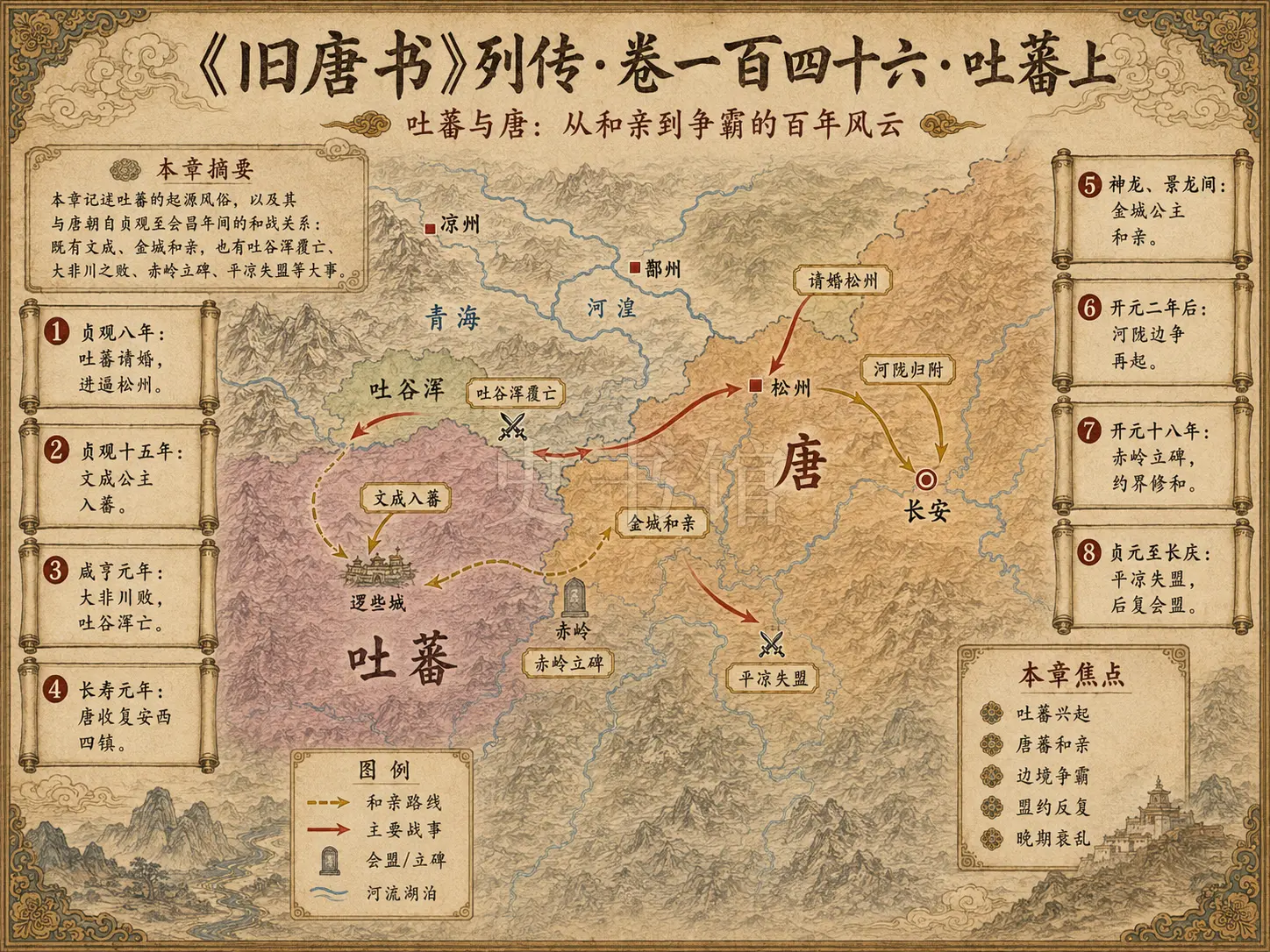 《旧唐书》列传 卷一百四十六吐蕃上章节配图