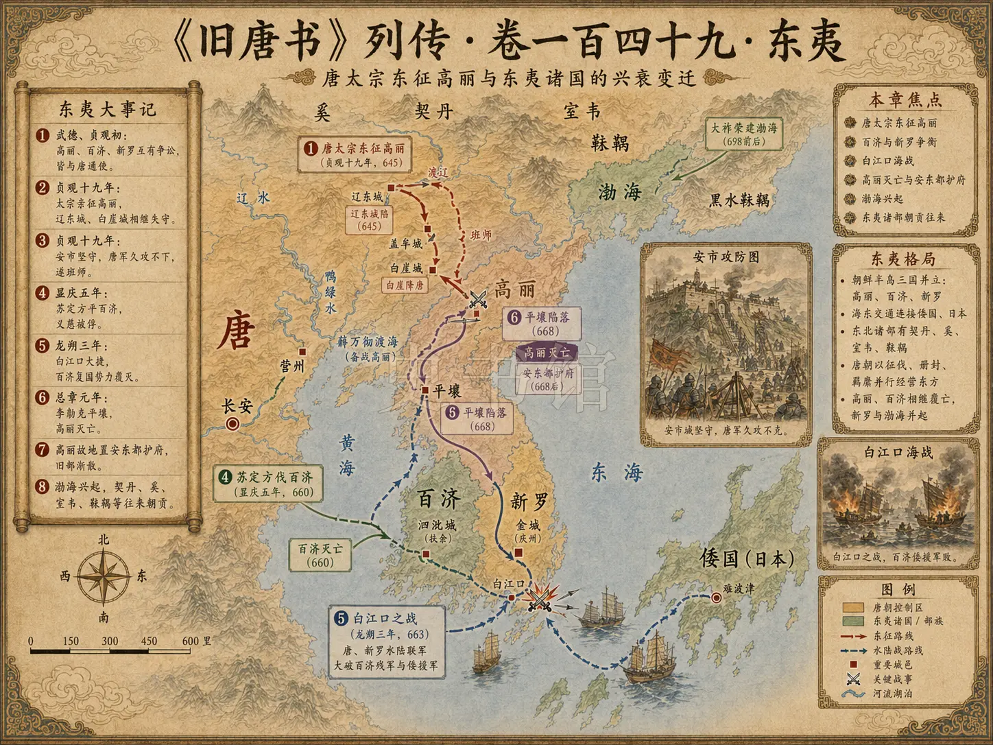 《旧唐书》列传 卷一百四十九东夷章节配图