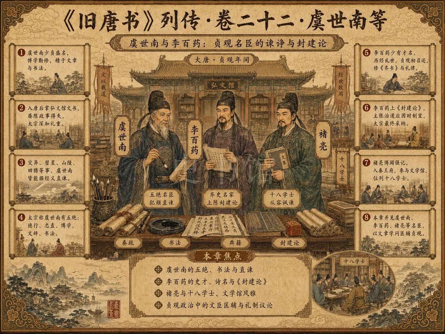 《旧唐书》列传 卷二十二虞世南等章节配图