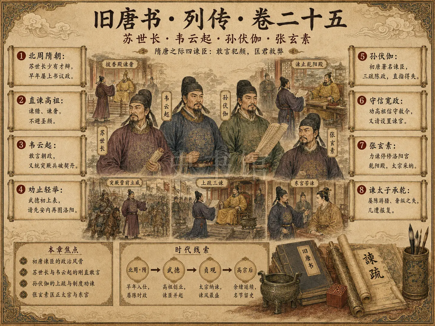 《旧唐书》列传 卷二十五苏世长等章节配图