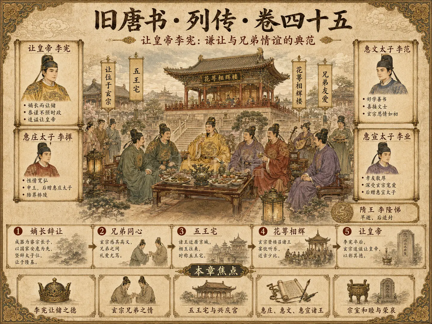 《旧唐书》列传 卷四十五睿宗诸子章节配图