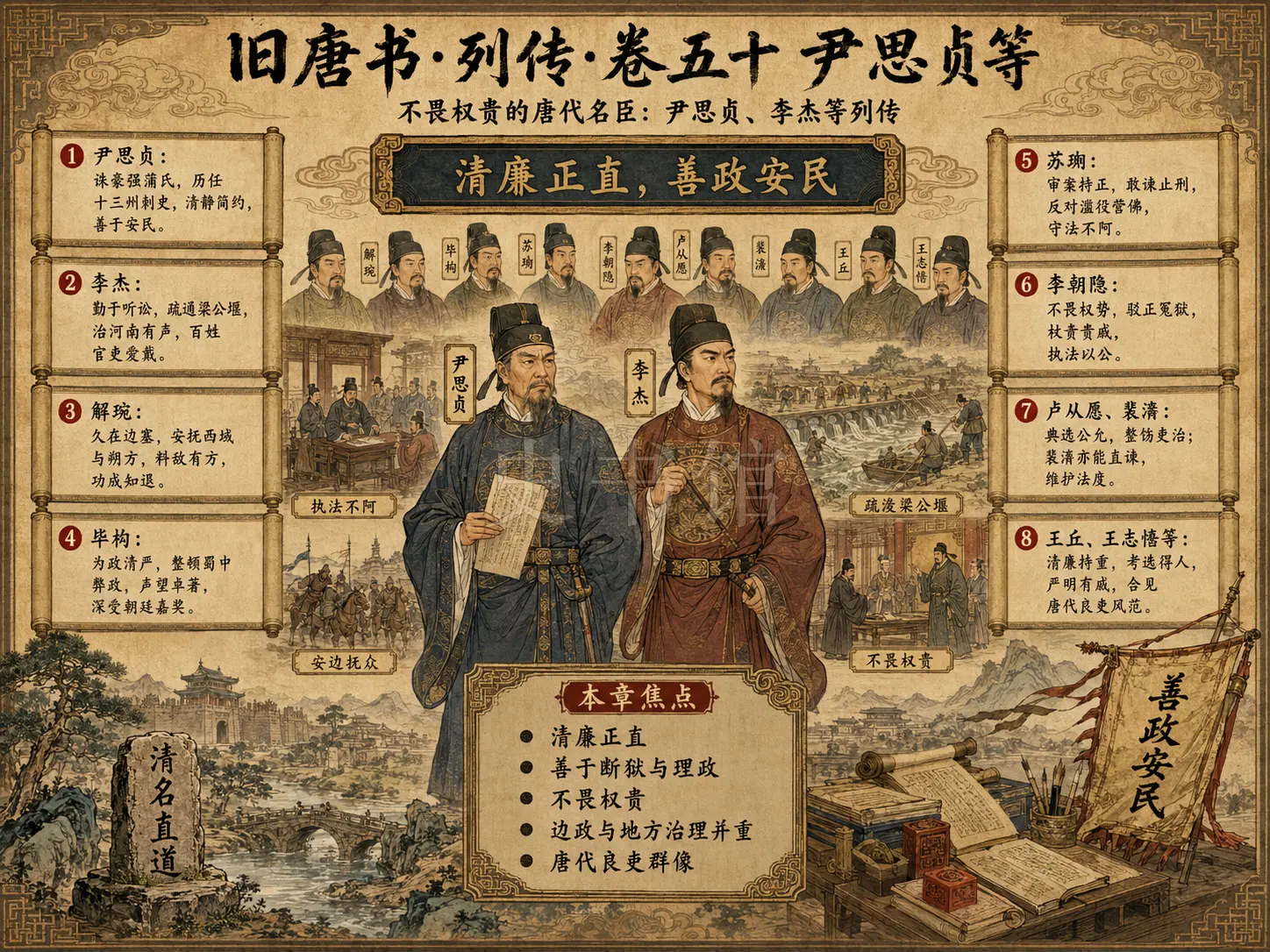 《旧唐书》列传 卷五十尹思贞等章节配图