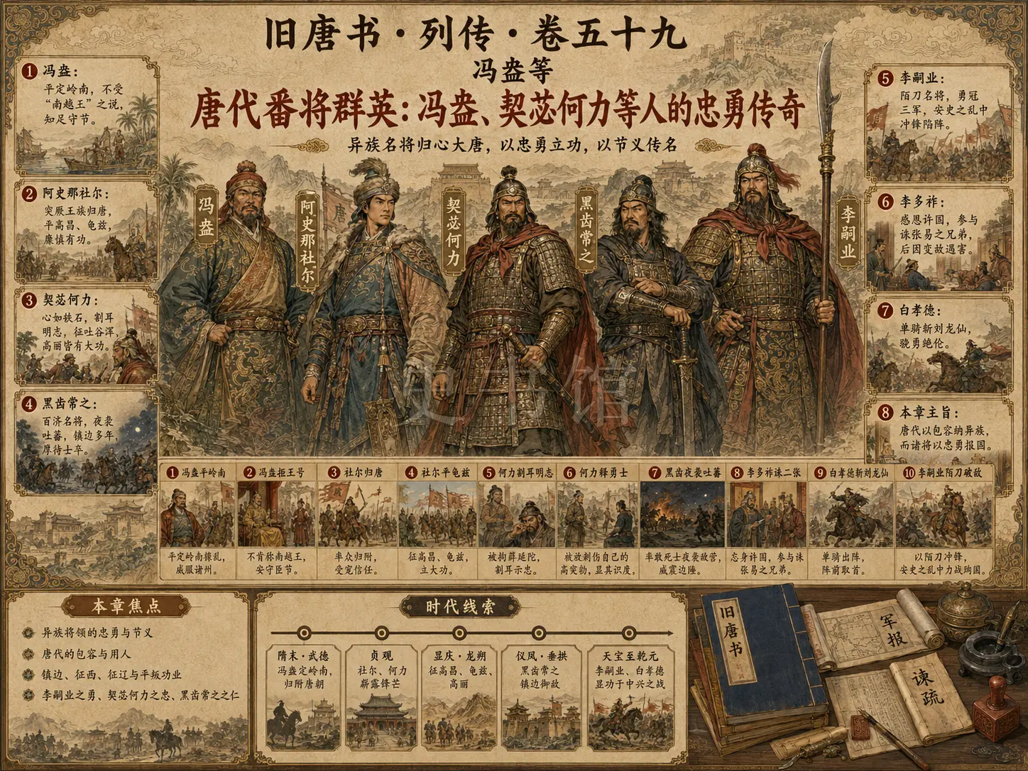 《旧唐书》列传 卷五十九冯盎等章节配图
