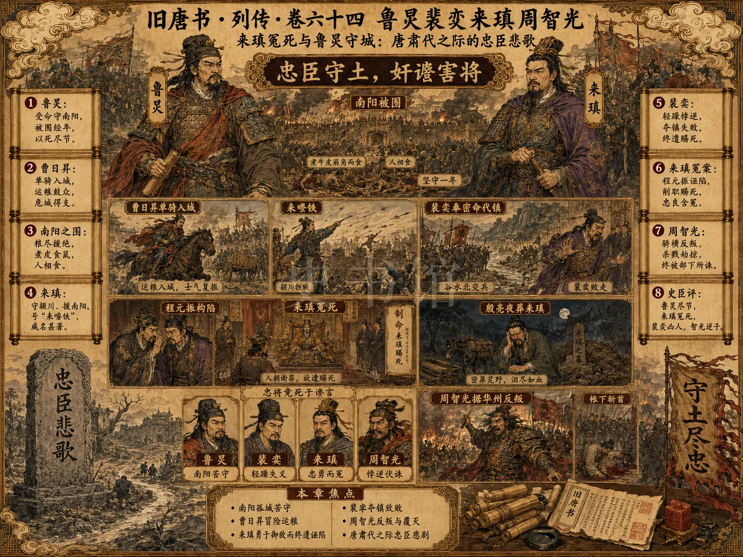《旧唐书》列传 卷六十四鲁炅裴奰来瑱周智光章节配图