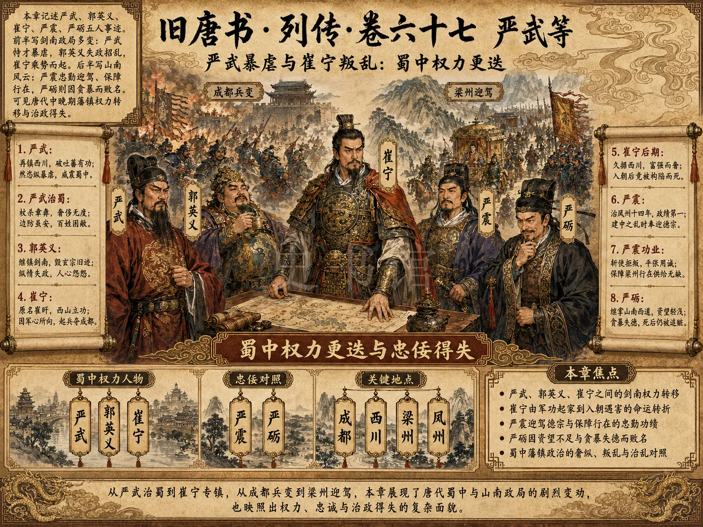《旧唐书》列传 卷六十七严武等章节配图