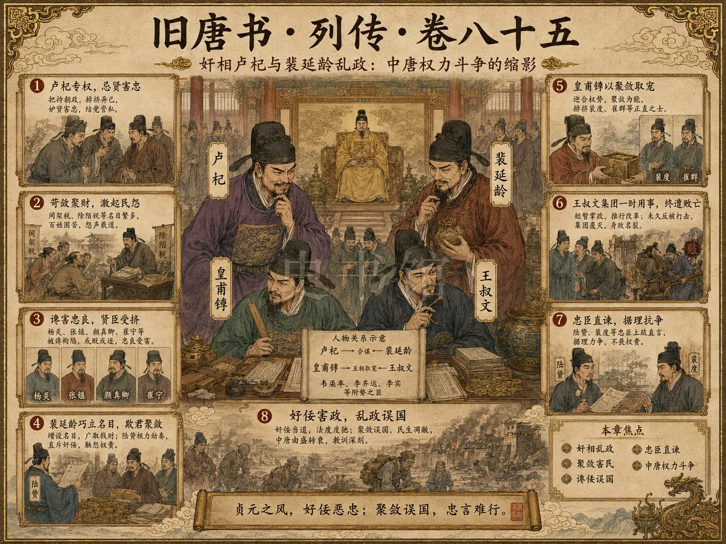 《旧唐书》列传 卷八十五卢杞等章节配图