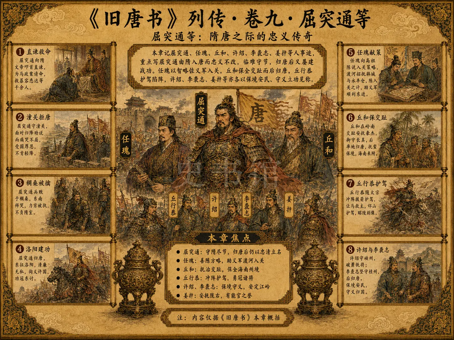 《旧唐书》列传 卷九屈突通等章节配图