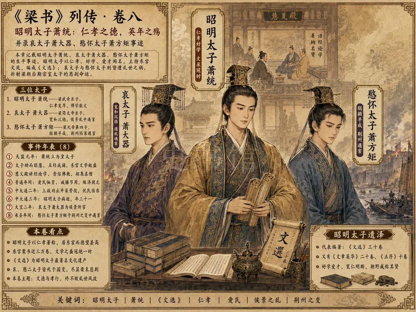 《梁书》列传 卷八昭明太子哀太子愍怀太子章节配图