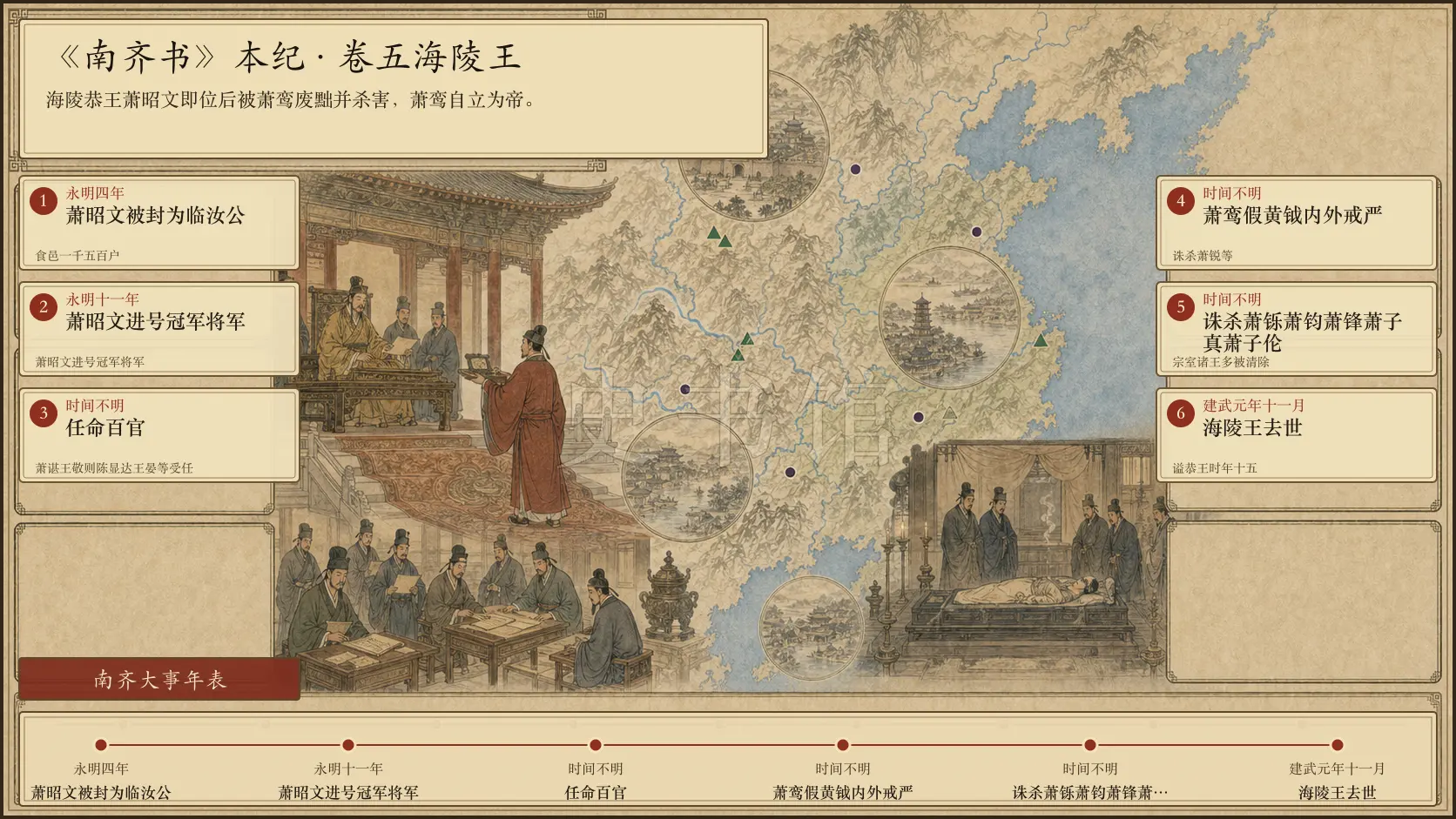 《南齐书》本纪 卷五海陵王章节配图