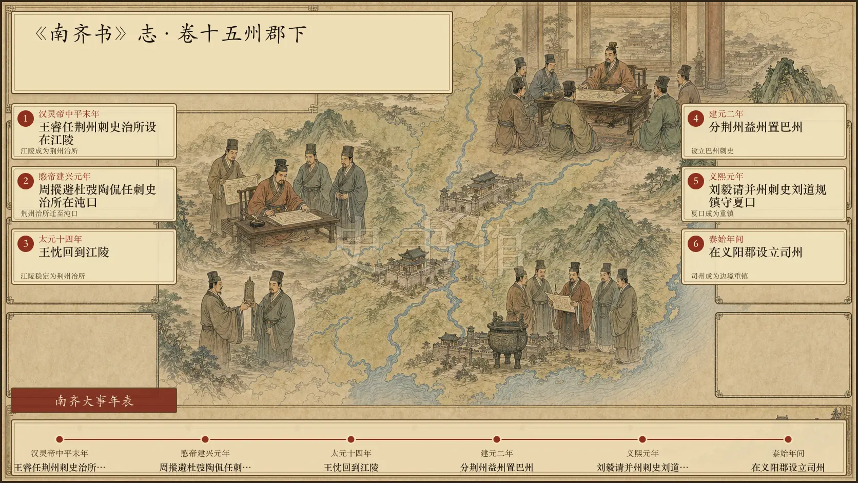 《南齐书》志 卷十五州郡下章节配图