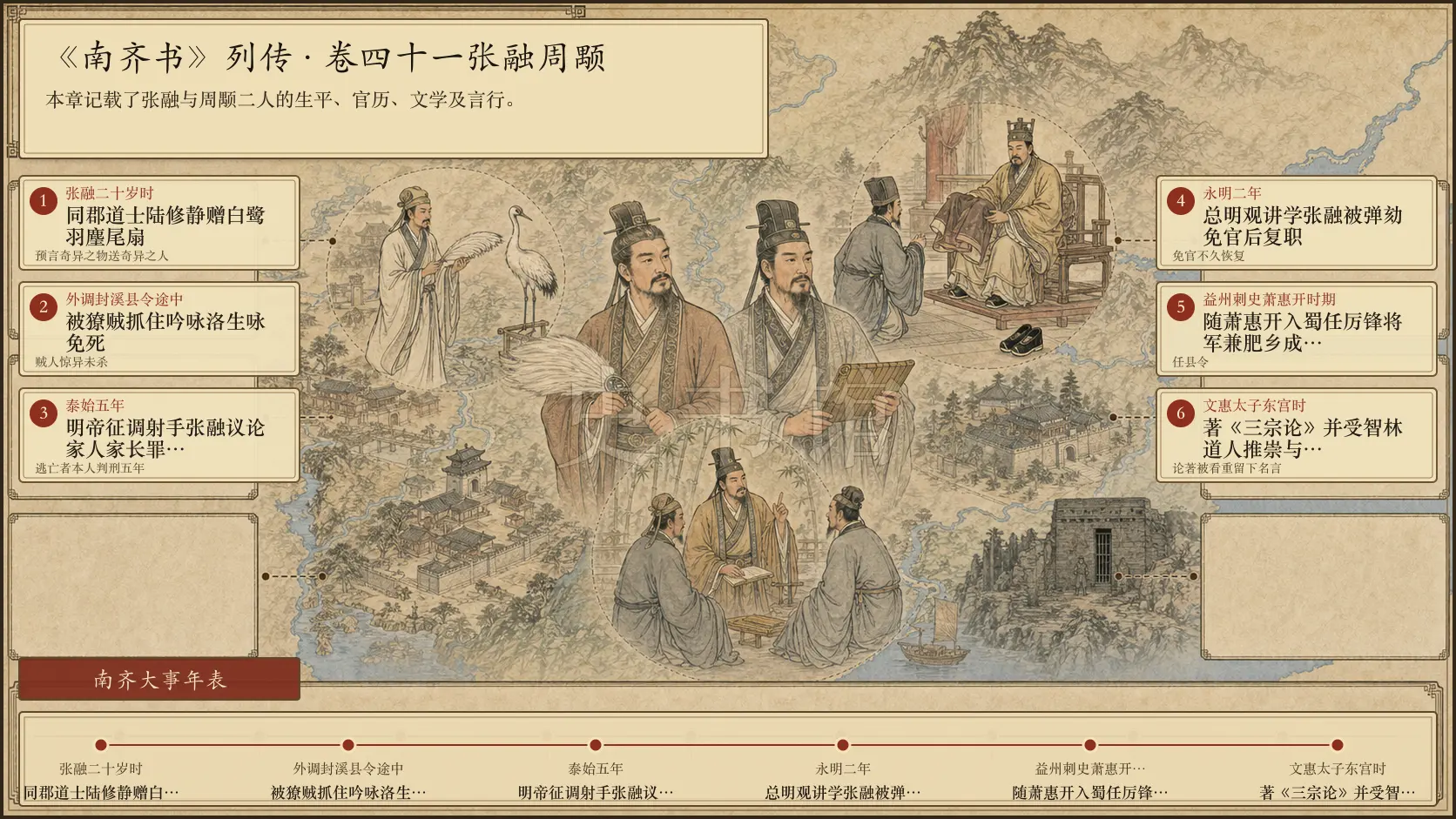 《南齐书》列传 卷四十一张融周颙章节配图