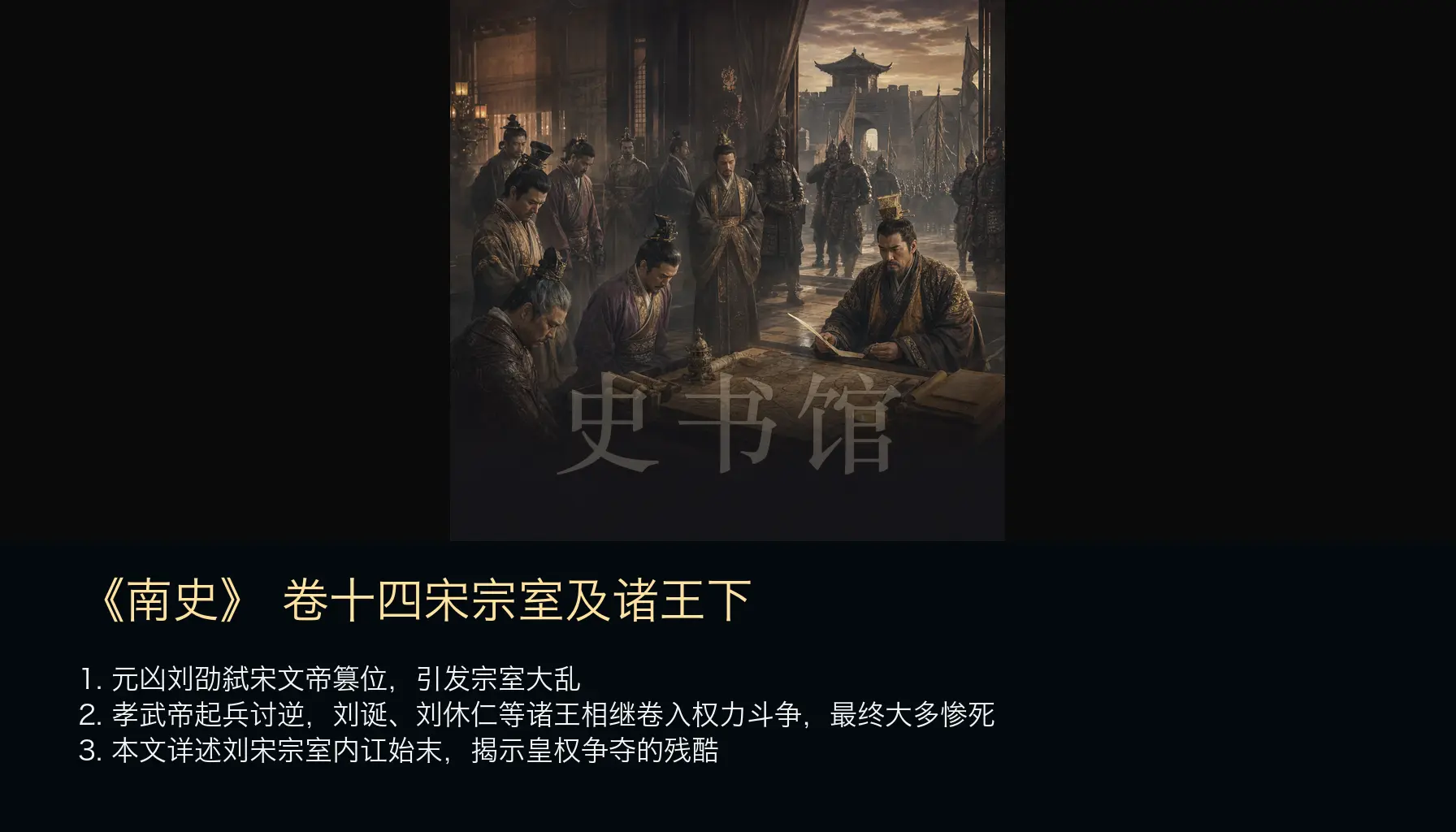 《南史》列传 卷十四宋宗室及诸王下章节配图