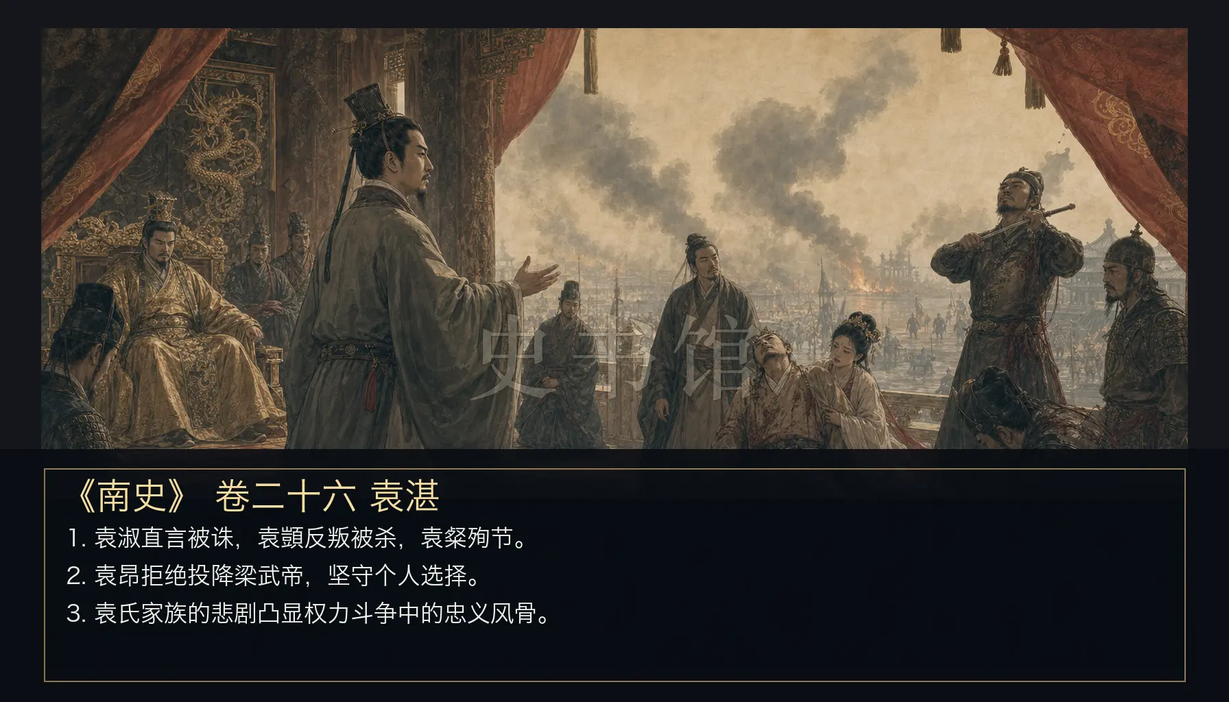 《南史》列传 卷二十六袁湛章节配图