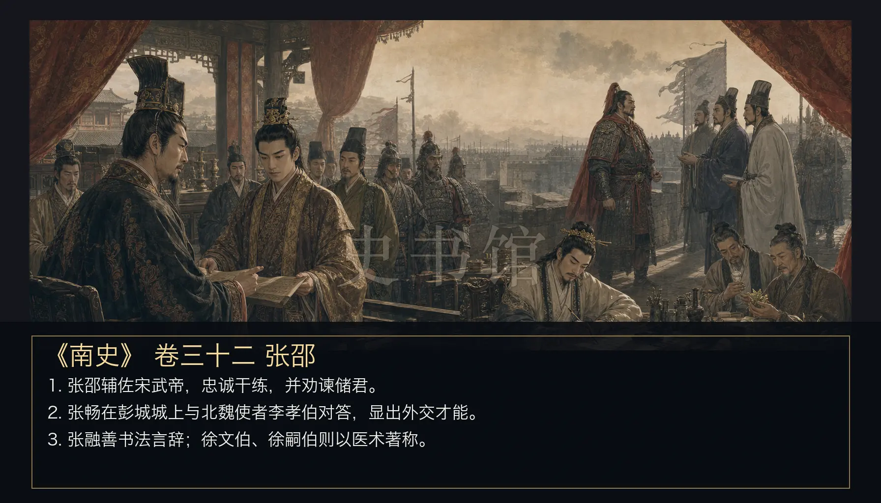 《南史》列传 卷三十二张邵章节配图