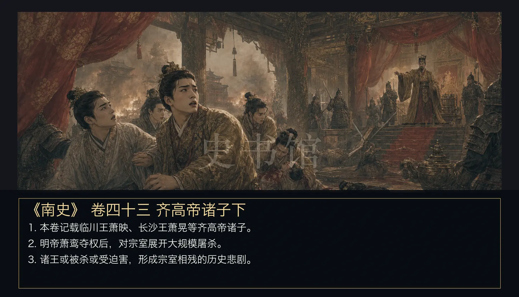 《南史》列传 卷四十三齐高帝诸子下章节配图