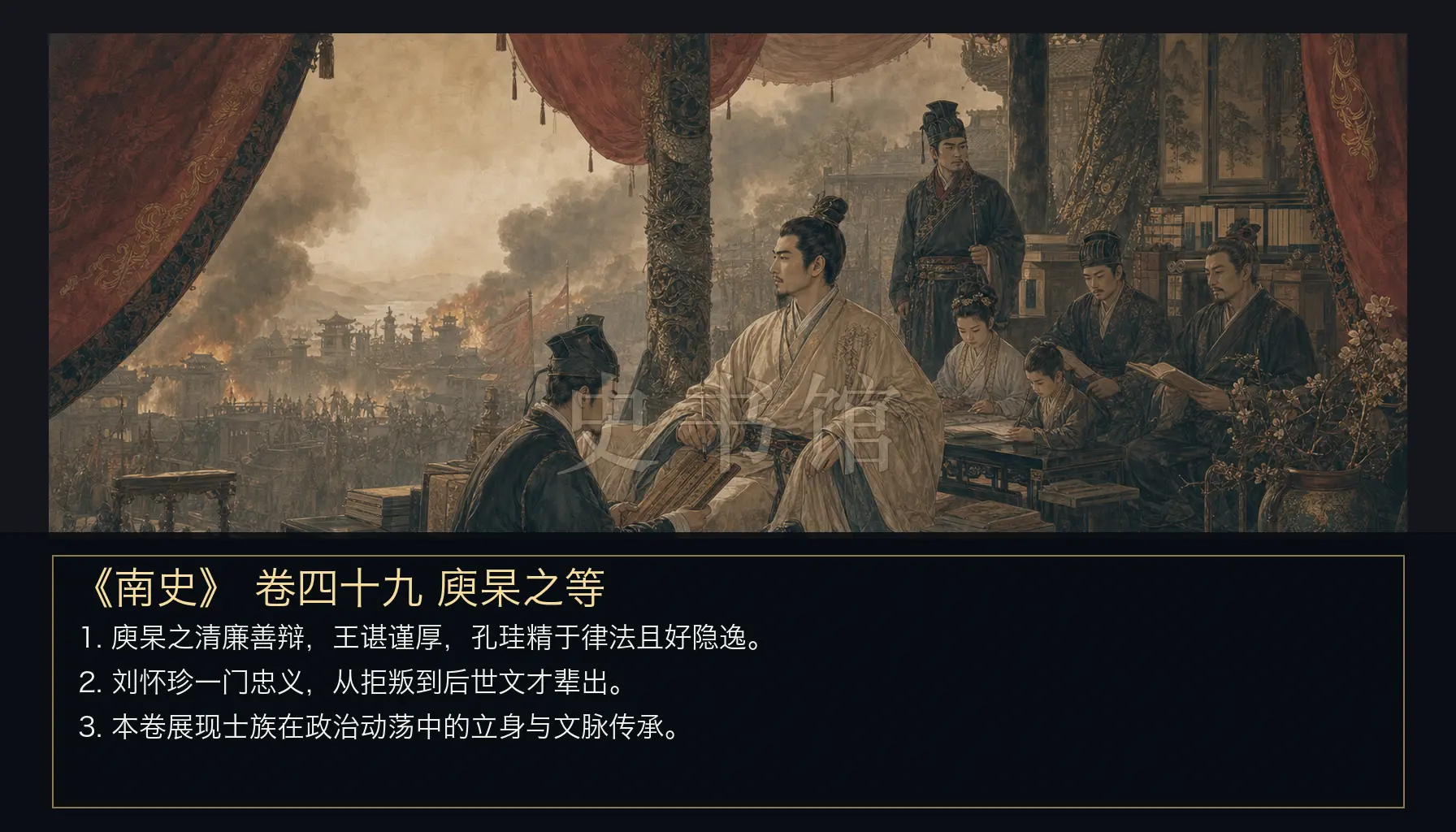 《南史》列传 卷四十九庾杲之等章节配图