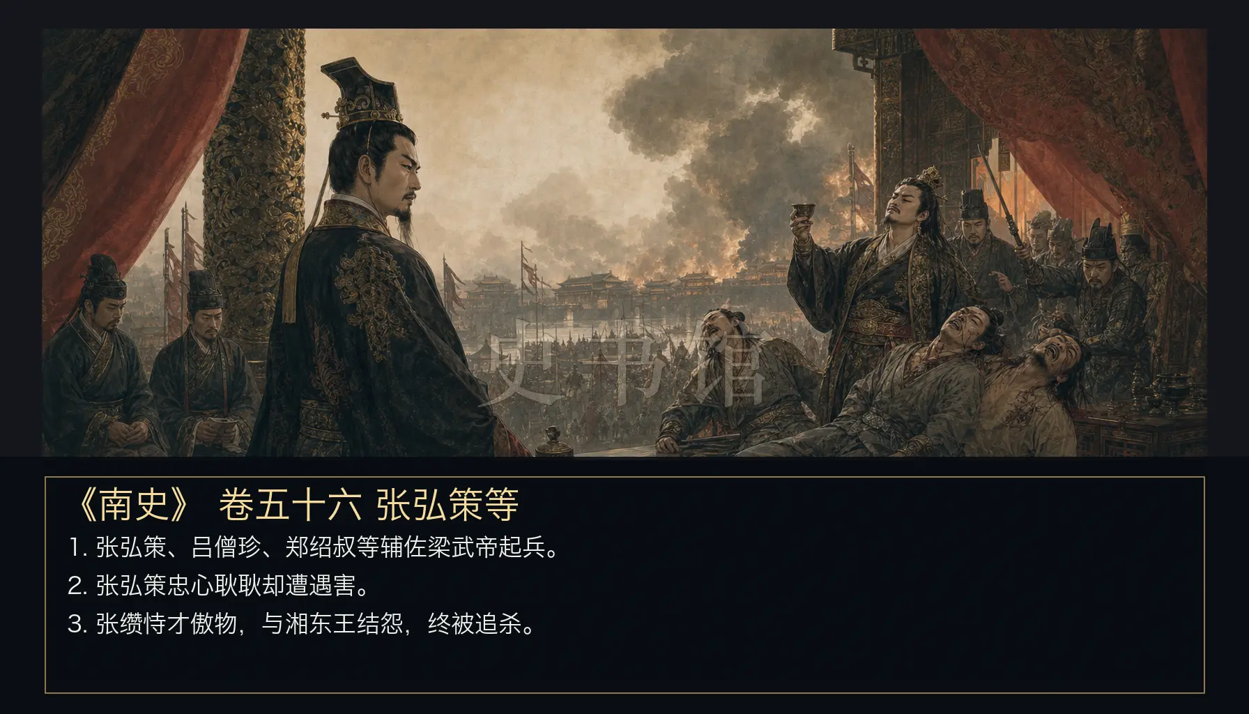 《南史》列传 卷五十六张弘策等章节配图